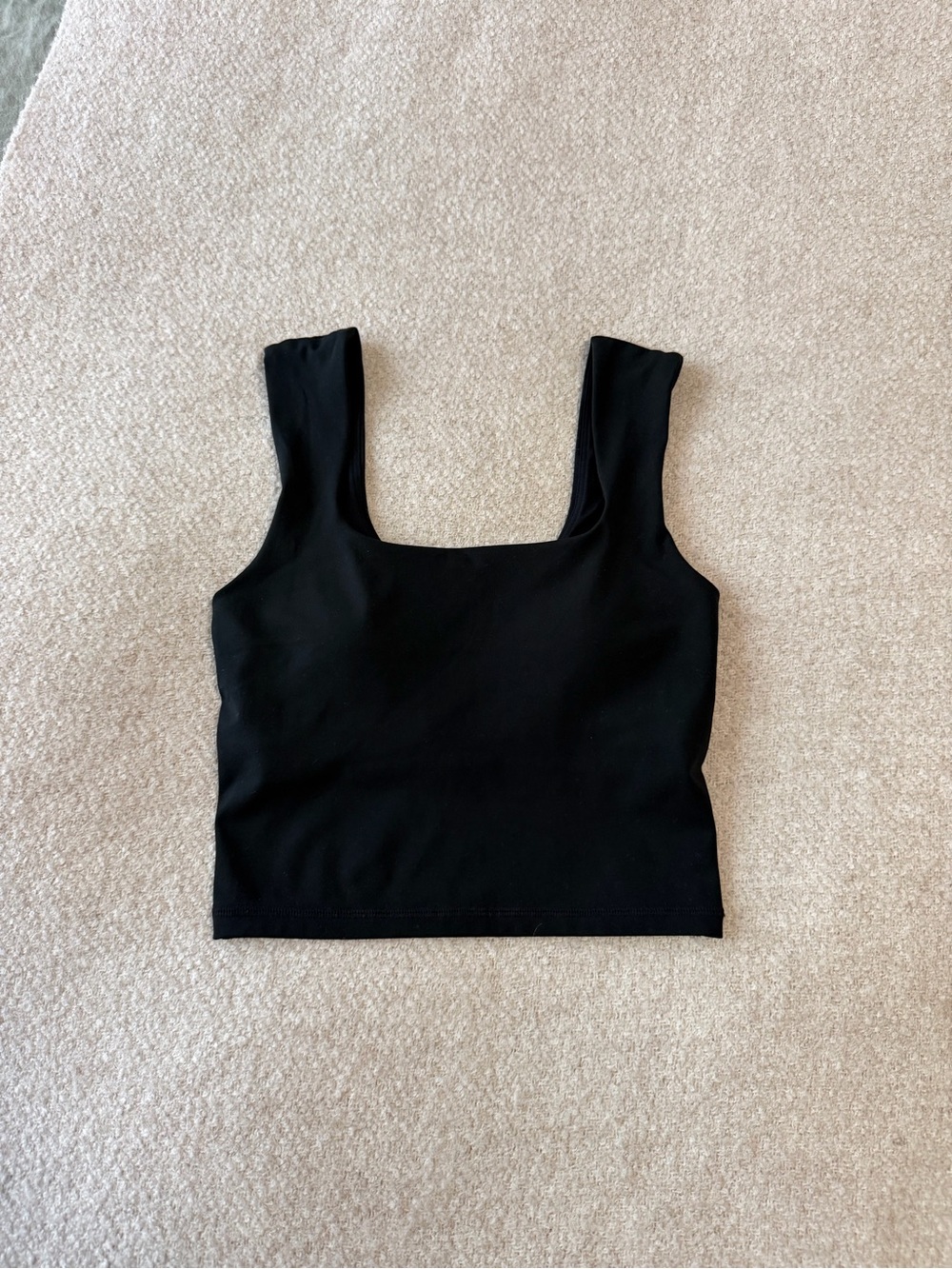 FORM Box Crop Tank Top in Black